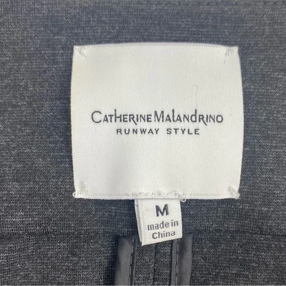 Catherine Malandrino Runway Style Women’s Charcoal Shanfa Moto Jacket EUC Size M - Picture 5 of 14